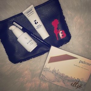 Eye cream,super oil,black eyeliner,palette,bag